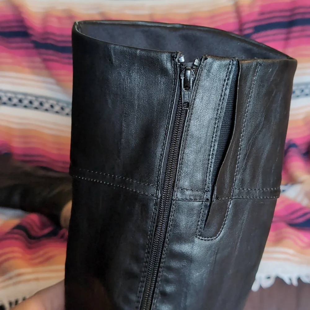 BareTraps Paramount Black Faux Leather Riding Boots - Picture 8 of 9